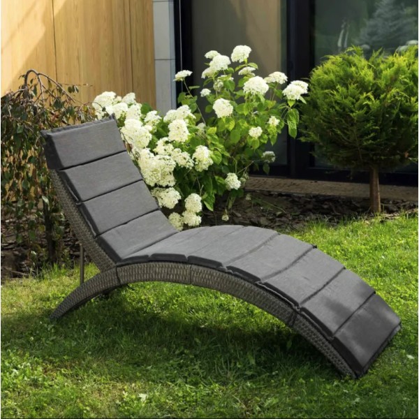 Садовий шезлонг Di Volio Ciampino чорний/графітовий