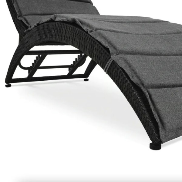 Садовий шезлонг Di Volio Ciampino чорний/графітовий