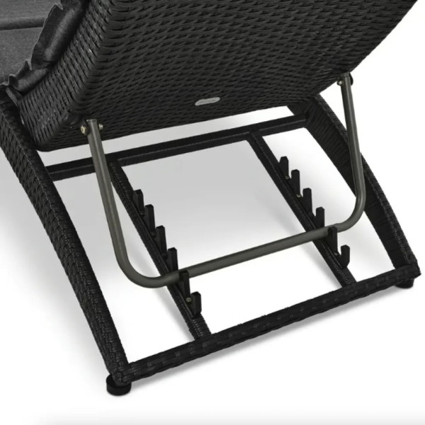 Садовий шезлонг Di Volio Ciampino чорний/графітовий