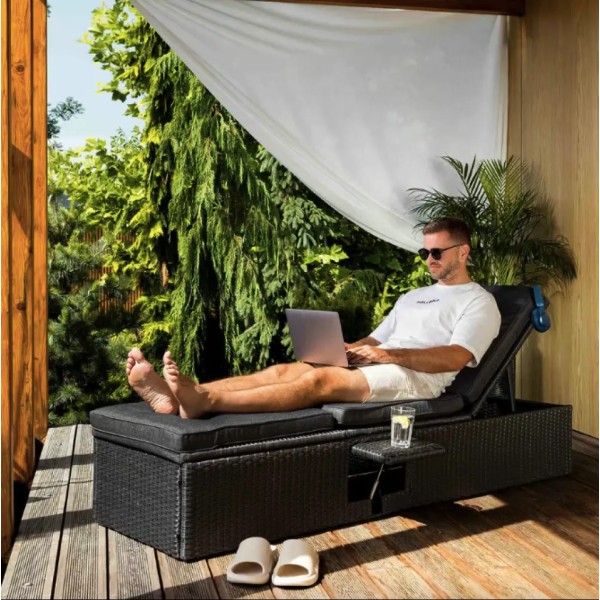 Садовий шезлонг Di Volio Asco чорний