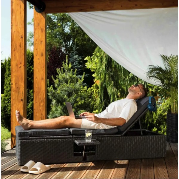 Садовий шезлонг Di Volio Asco чорний