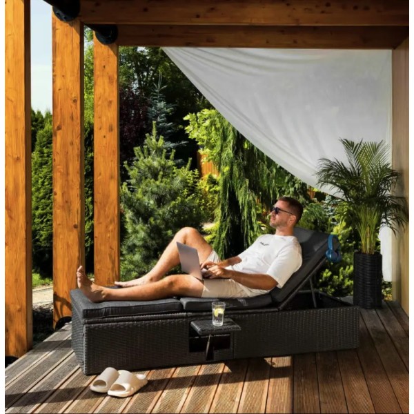 Садовий шезлонг Di Volio Asco чорний