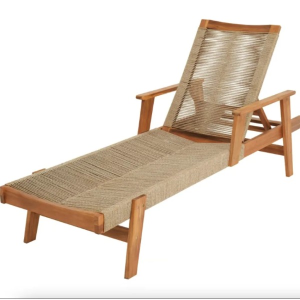 Садовий шезлонг Di Volio Alege з дерева бежевий