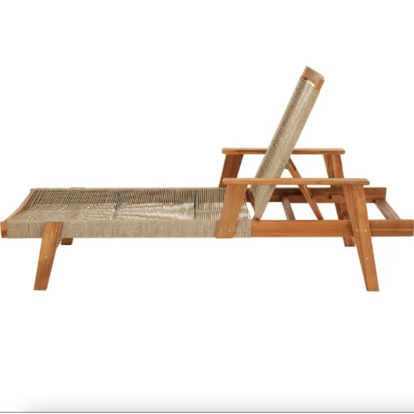 Садовий шезлонг Di Volio Alege з дерева бежевий