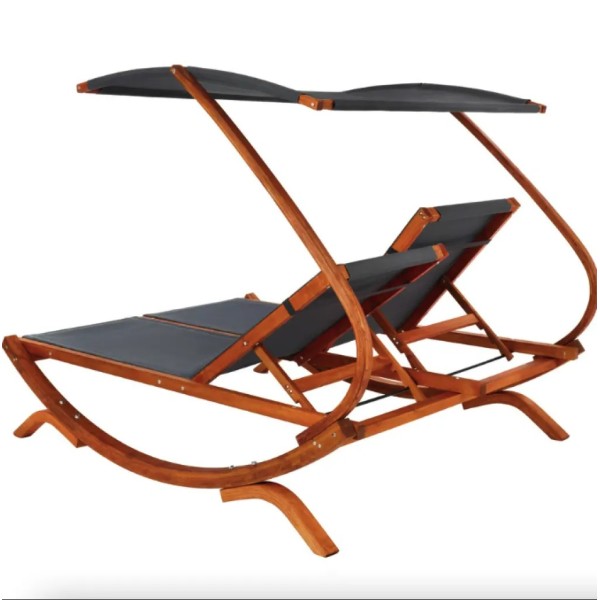 Садовий шезлонг Di Volio Pionza двомісний сірий