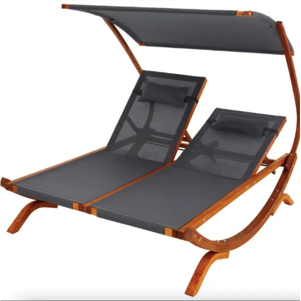 Садовий шезлонг Di Volio Pionza двомісний сірий