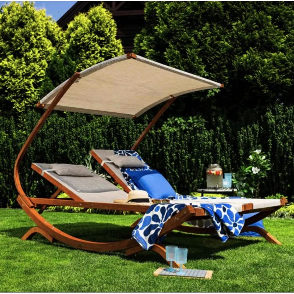 Садовий шезлонг Di Volio Pionza двомісний бежевий