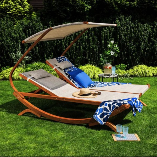 Садовий шезлонг Di Volio Pionza двомісний бежевий