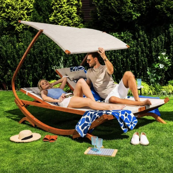 Садовий шезлонг Di Volio Pionza двомісний бежевий