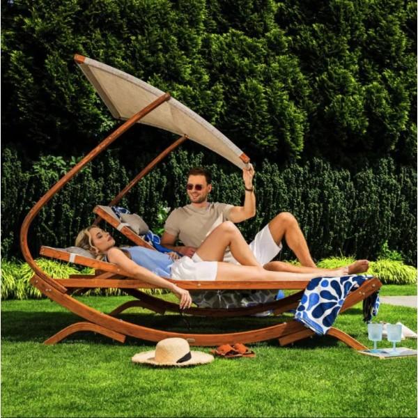 Садовий шезлонг Di Volio Pionza двомісний бежевий