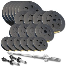 Набір зі штангою та гантелями Besport PowerPro 109 кг (гриф 167 см)