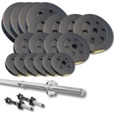 Набір зі штангою та гантелями Besport PowerPro 92 кг (гриф 218 см)