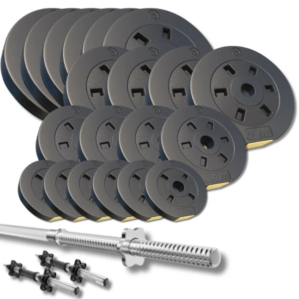 Набір зі штангою та гантелями Besport PowerPro 112 кг (гриф 218 см)