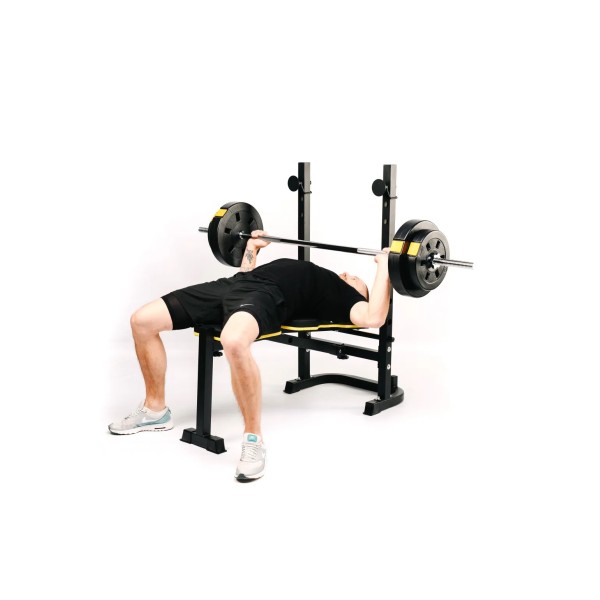 Набір з лавою Besport WB-003, штангою та гантелями PowerPro 68 кг