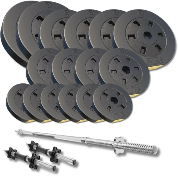 Набір з лавою Besport WB-004, штангою та гантелями PowerPro 68 кг