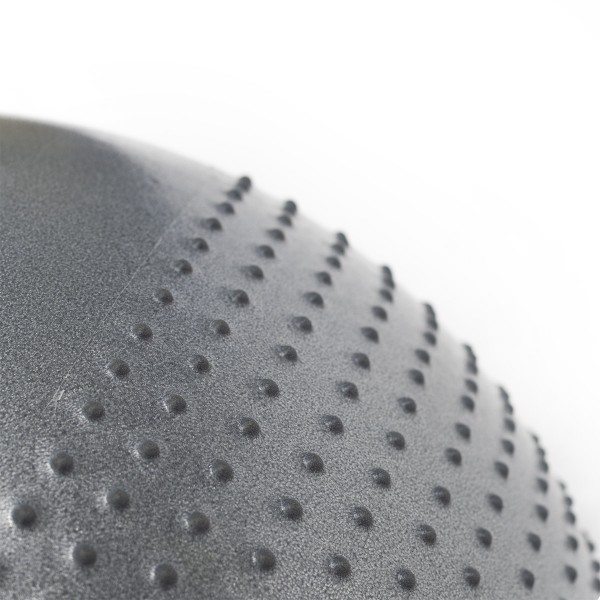 М’яч для фітнесу шипований YB03 New HMS Anti-Burst 65 см сірий + насос