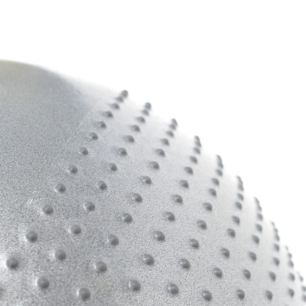 М’яч для фітнесу шипований YB03 NEW HMS Anti-Burst 65 см світло-сірий + насос