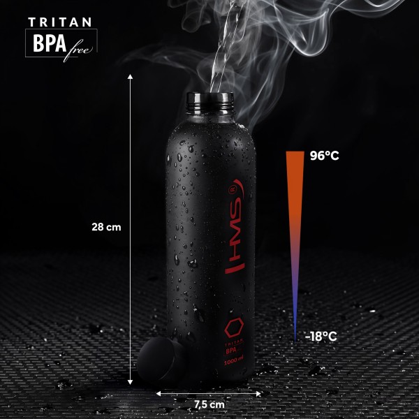 Пляшка тританова HMS NCD61 1000 мл чорна