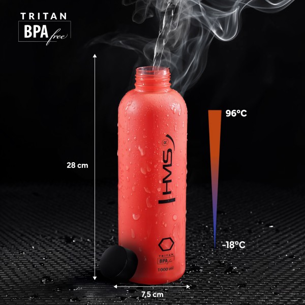 Пляшка тританова HMS NCD61 1000 мл червона