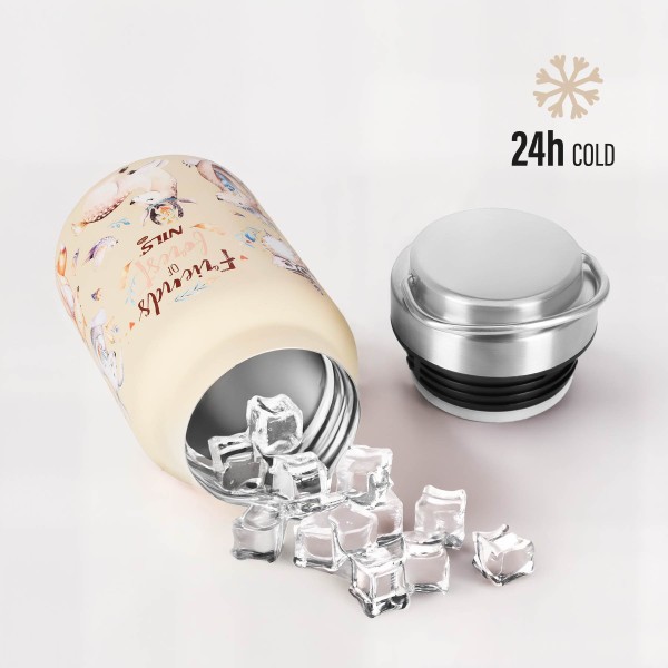 Термопляшка Nils NC3806, 520 мл, нержавіюча сталь, бежева