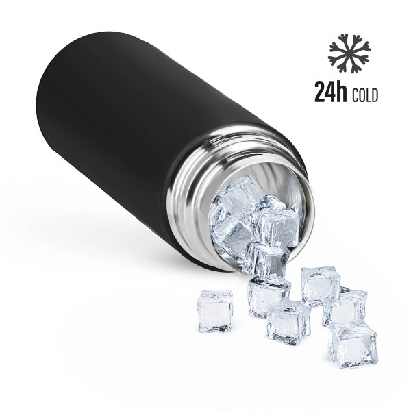 Дорожній термос Nils NC3803, 500 мл, нержавіюча сталь, чорний