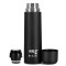 Дорожній термос Nils NC3803, 500 мл, нержавіюча сталь, чорний