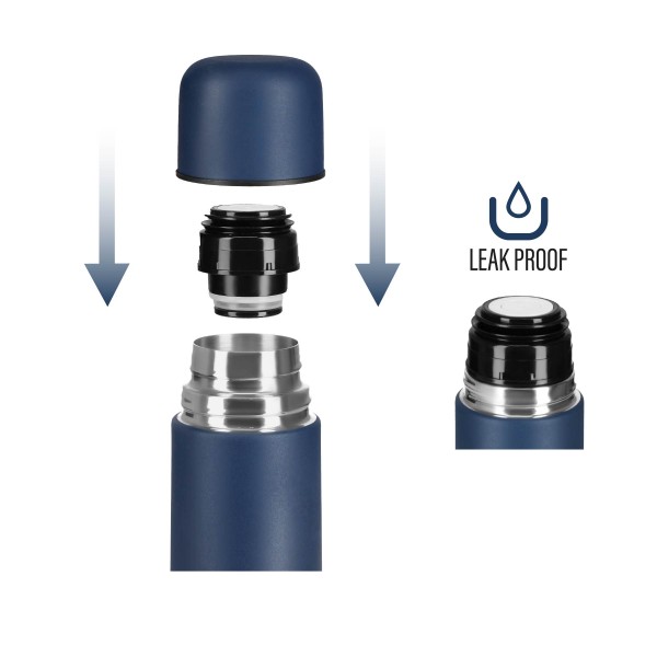 Дорожній термос Nils NC3803, 500 мл, нержавіюча сталь, синій