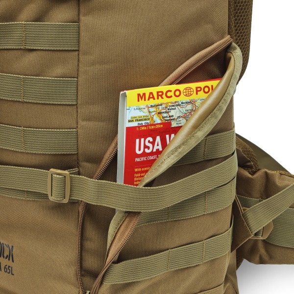 Тактичний рюкзак Nils Camp NC3903 Maverick 65 л, коричневий