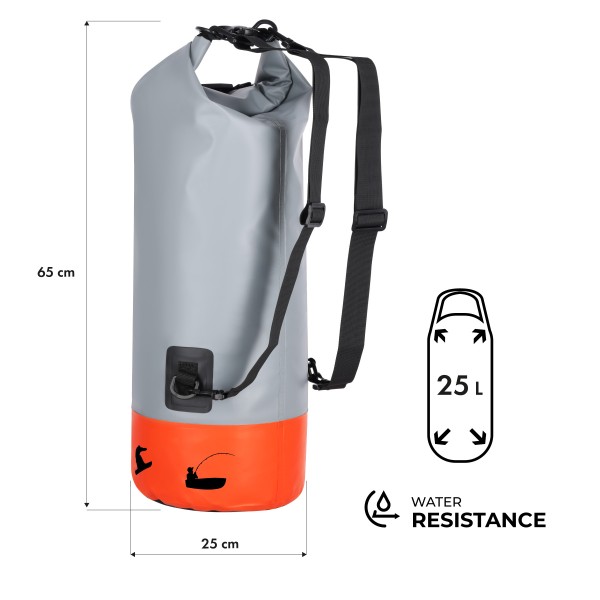 Рюкзак водонепроникний Nils Camp NC17108 25 л, помаранчевий