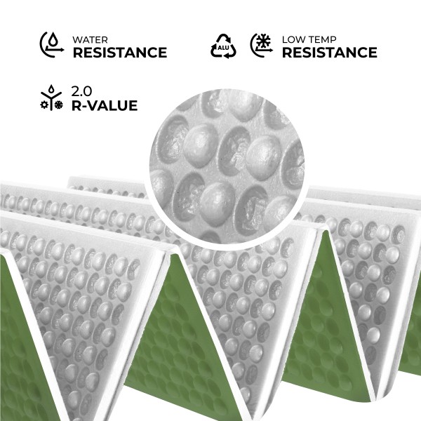 Килимок кемпінговий Nils Camp NC17103, алюмінієва поверхня, 195см, зелений