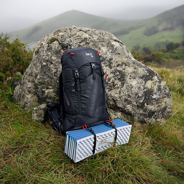 Килимок кемпінговий Nils Camp NC17103, алюмінієва поверхня, 195см, синій