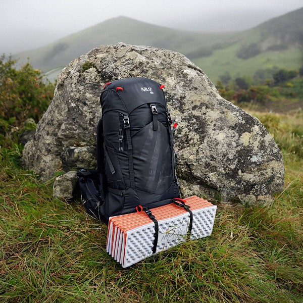 Килимок кемпінговий Nils Camp NC17103, алюмінієва поверхня, 195см, помаранчевий