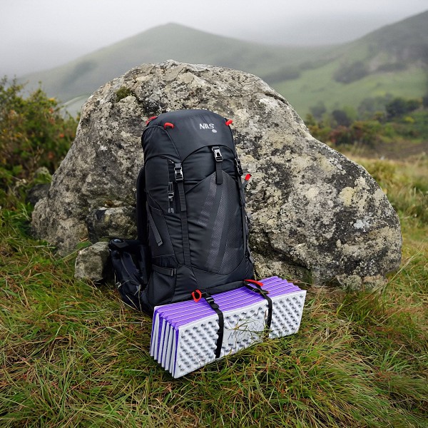 Килимок кемпінговий Nils Camp NC17103, алюмінієва поверхня, 195см, фіолетовий