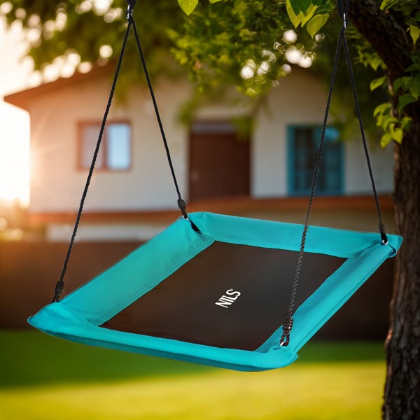 Гойдалка гніздо лелеки Nils Camp NB5043, 150х80 см, бірюзова