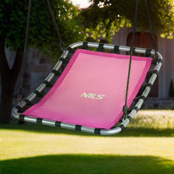 Гойдалка гніздо лелеки Nils Camp NB5045, 102х76см, рожева