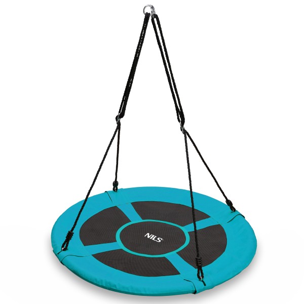 Гойдалка гніздо лелеки Nils Camp NB5031, кругла, 100см, бірюзова