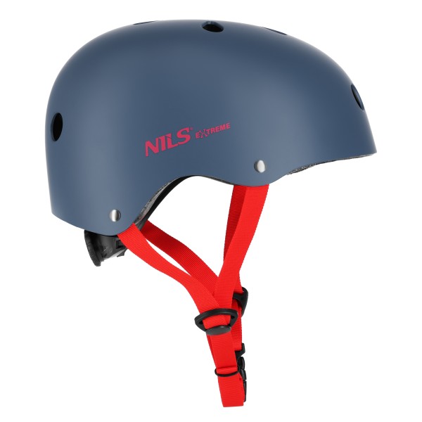 Захисний шолом MTW001 Nils Extreme, S(52-56см), сіро-червоний