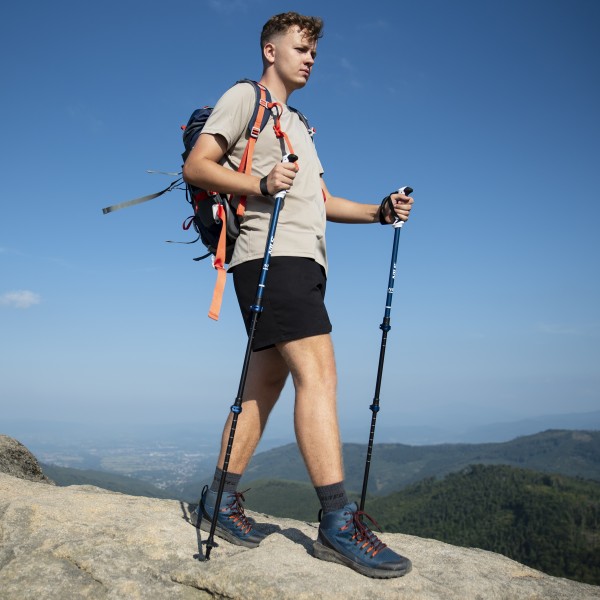 Трекінгові палиці Nils TK8601,телескопічні, алюміній, сині