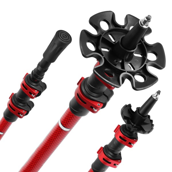 Трекінгові палиці Nils TK8601,телескопічні, алюміній, червоні