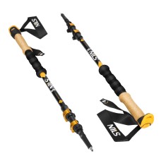 Трекінгові палиці Nils TK8605, телескопічні, алюміній, чорно-золоті