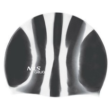 Шапочка для плавання Nils Aqua MI2 Zebra чорно-біла