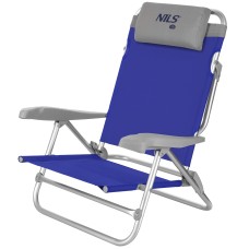 Кемпінгове крісло-шезлонг Nils NC3502, складане, 2-в-1, синє