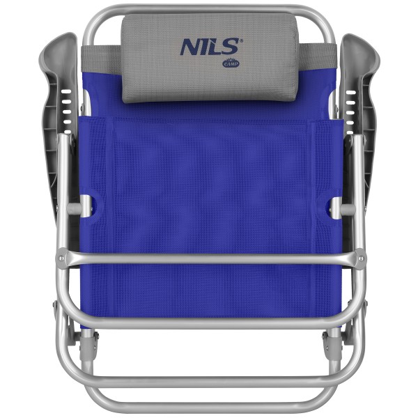 Кемпінгове крісло-шезлонг Nils NC3502, складане, 2-в-1, синє