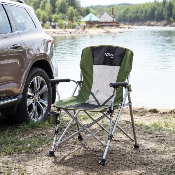 Кемпінгове крісло Nils Camp NC3701, складане, зелене