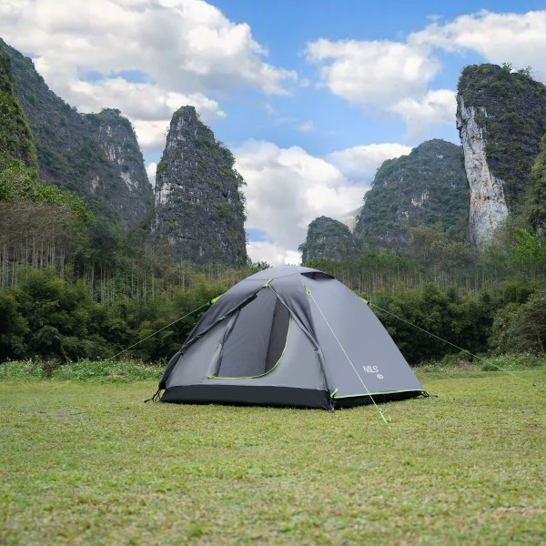 Кемпінговий намет на 3 особи Nils Camp NC6004 Explorer, сірий
