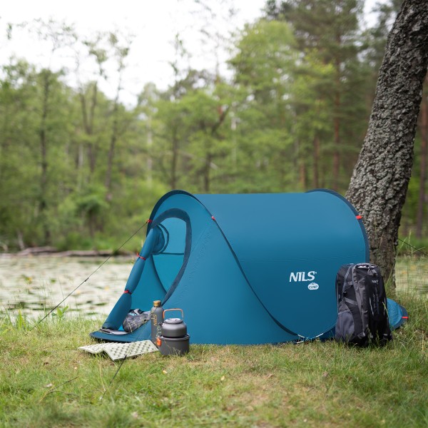 Саморозкладний намет на 2 особи Nils Camp NC3743, синій