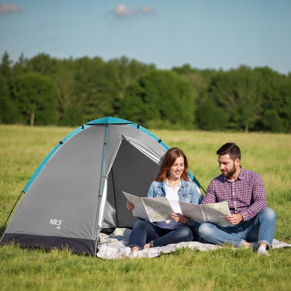 Кемпінговий намет Nils Camp NC3021 для 2 осіб, сірий