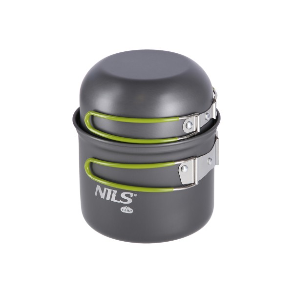 Набір туристичного посуду Nils Camp NC1767, 2 каструлі, 2 миски