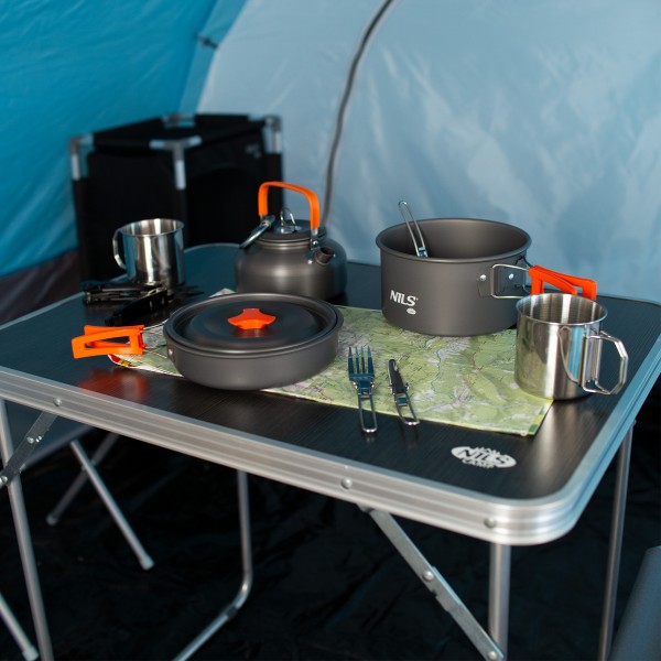 Набір посуду Nils Camp NC1782, чайник, каструля, сковорода