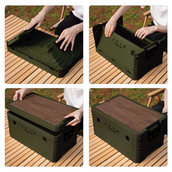 Складаний ящик-стіл Nils Camp NCB4002, 32 л, зелений